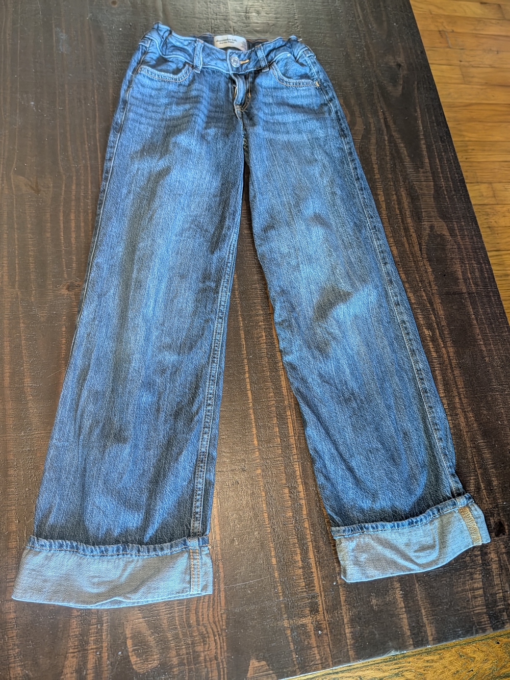 Abercrombie & Fitch Girl's Blue Baggie Jeans